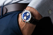 Breitling Top Time B01 Shelby Cobra Blue Dial Brown Leather Strap Watch for Men - AB01763A1C1X1