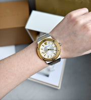 Versace Hellenyium Silver Dial Two Tone Steel Strap Watch for Women - VEVH00620