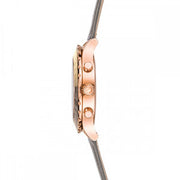 Swarovski Octea Lux Chrono Grey Dial Grey Leather Strap Watch for Women - 5452495
