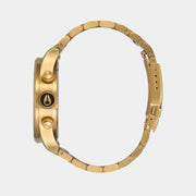Nixon Sentry Chrono Black Dial Gold Steel Strap Watch for Men - A386-510