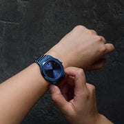 D1 Milano Ultra Thin Midnight Dial Blue Steel Strap Watch for Men- D1-UTBJ21