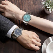 Salvatore Ferragamo F-80 Classic Tiffany Blue Dial Silver Steel Strap Watch for Men - SFDT02323