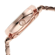 Emporio Armani Meccanico Gianni T Bar Blue Dial Rose Gold Steel Strap Watch For Women - AR60043