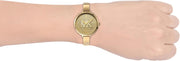 Michael Kors Parker Crystals Gold Dial Gold Steel Strap Watch For Women - MK4469