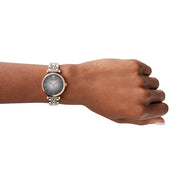 Emporio Armani Gianni T Bar Grey Dial Two Tone Steel Strap Watch For Women - AR1725