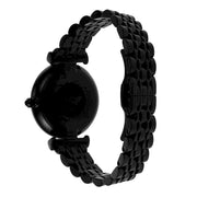 Emporio Armani Gianni T Bar Black Dial Black Steel Strap Watch For Women - AR11245