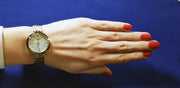 Tissot T Lady Flamingo Mother of Pearl White Dial Two Tone Steel Strap Watch For Women - T094.210.22.111.00