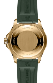 Breitling Superocean Automatic 42 Green Dial Green Rubber Strap Watch for Men - N17375201L1S1