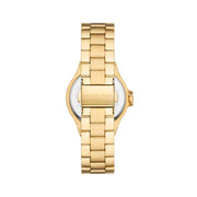 Michael Kors Lennox Three-Hand Silver Dial Gold Steel Strap Watch For Women - MK7278