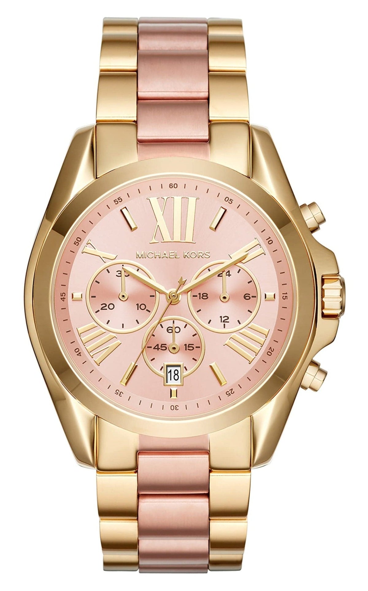 Michael Kors Bradshaw Gold Dial Gold Steel Strap Watch Michael Kors Women main image 3