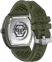 Philipp Plein The Skeleton Green Dial Green Silicone Strap Watch for Men- PWVBA0223