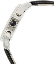 Hugo Boss Jet Chronograph White Dial Black Leather Strap Watch for Men - 1513282