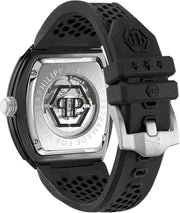 Philipp Plein The Skeleton Black Dial Black Silicone Strap Watch for Men - PWVBA0423