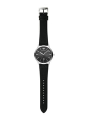 Emporio Armani Ruggero Black Dial Black Leather Strap Watch for Men - AR11193