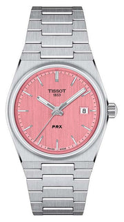 Tissot PRX Quartz Pink Dial Silver Steel Strap Watch for Women - T137.210.11.331.00
