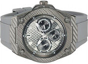 Guess Legacy Grey Dial Grey Silicone Strap Watch For Men - W1048G1