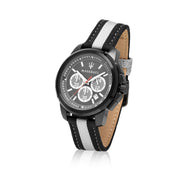 Maserati Royale 44mm Black Dial Stainless Steel Fiber Strap Watch For Men - R8871637002