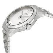 Gucci G Timeless Diamonds Mother of Pearl Dial Silver Steel Strap Watch For Women - YA126510