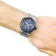 Hugo Boss Supernova Chronograph Blue Dial Silver Steel Strap Watch for Men - 1513360