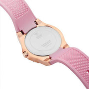 Guess Rose Gold Dial with Diamonds Pink Rubber Strap Watch For Women - W1053L3