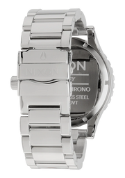 Nixon 51-30 Chrono Silver Dial Silver Steel Strap Watch for Men - A083-488