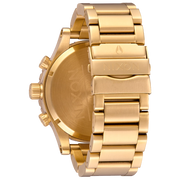Nixon 51-30 Chrono Black Dial Gold Steel Strap Watch for Men - A083-510
