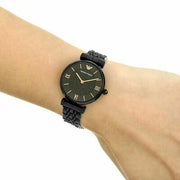 Emporio Armani Gianni T Bar Black Dial Black Steel Strap Watch For Women - AR11245