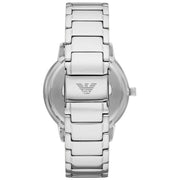 Emporio Armani Claudio Green Dial Silver Steel Strap Watch for Men - AR11575