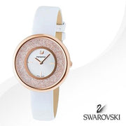 Swarovski Crystalline Pure White Dial White Leather Strap Watch for Women - 5376083