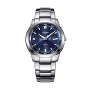 Citizen Eco Drive Blue Dial Silver Stainless Steel Watch For Men - BM7140-54L