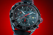 Tag Heuer Formula 1 Mario Kart Chronograph Black Dial Black Leather Strap Watch for Men - CAZ201E.FC6517