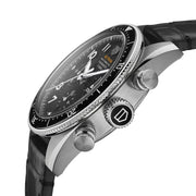 Tag Heuer Autavia Chronometer Flyback Automatic Chronograph Black Dial Black Leather Strap Watch for Men - CBE511A.FC8279
