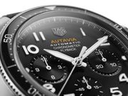 Tag Heuer Autavia Chronometer Flyback Automatic Chronograph Black Dial Black Leather Strap Watch for Men - CBE511A.FC8279