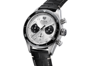 Tag Heuer Autavia Chronometer Flyback Chronograph Silver Dial Black Leather Strap Watch for Men - CBE511B.FC8279