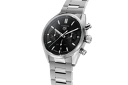 Tag Heuer Carrera Chronograph Black Dial Silver Steel Strap Watch for Men - CBN2010.BA0642