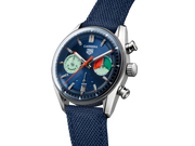 Tag Heuer Carrera Skipper Automatic Chronograph Blue Dial Blue Nylon Strap Watch for Men - CBS2213.FN6002