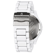 Nixon 51-30 Chronograph White Dial White Steel Strap Watch for Men - A083-1255