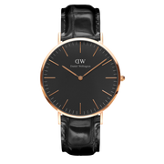 Daniel Wellington Classic Reading Black Dial Black Leather Strap Watch For Men - DW00100129