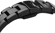 Daniel Wellington Iconic Link Ceramic Black Dial Black Steel Strap Watch For Women - DW00100414