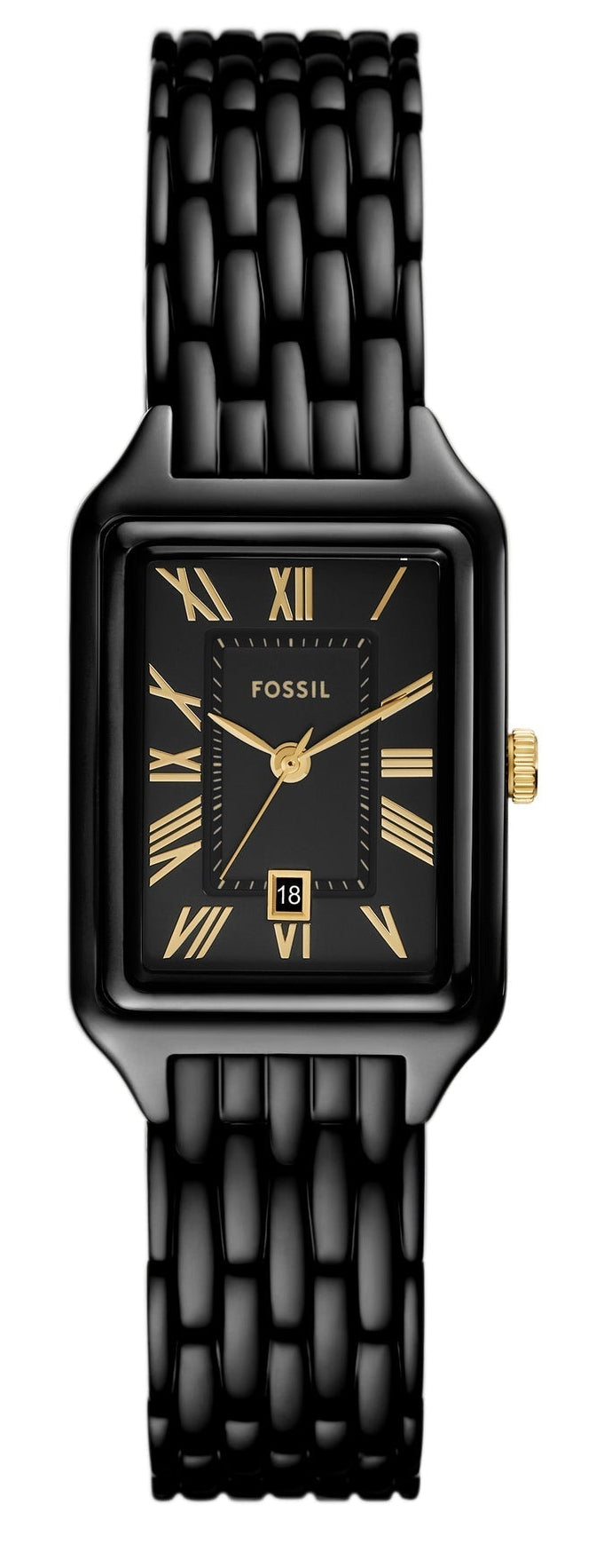 Fossil Raquel Black Dial Black Metal Bracelet Watch for Women - ES5385