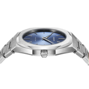 D1 Milano Ultra Thin Blue Dial Silver Steel Watch for Men - D1-UTBJ03