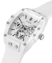 Guess Phoenix Multifunction White Dial White Rubber Strap Watch for Men - GW0203G2
