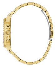Guess Moonlight Diamonds Gold Dial Gold Steel Strap Watch for Women - GW0320L5