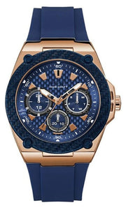 Guess Zena Blue Dial Blue Silicone Strap Watch For Women - W1049L2
