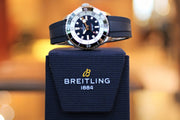 Breitling Superocean Automatic 44 Blue Dial Blue Rubber Strap Watch for Men - A17376211C1S1