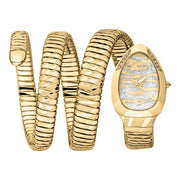 Just Cavalli Taglio White Dial Gold Steel Strap Watch for Women - JC1L226M0025