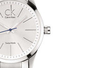 Calvin Klein Bold White Dial Silver Steel Strap Watch for Men - K2241120