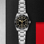 Tudor Black Bay 54 Black Dial Silver Steel Strap Watch for Men - M79000N-0001