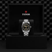 Tudor Black Bay 54 Black Dial Silver Steel Strap Watch for Men - M79000N-0001
