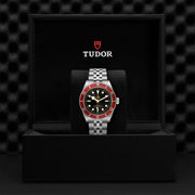 Tudor Black Bay Black Dial Silver Steel Strap Watch for Men - M7941A1A0RU-0003